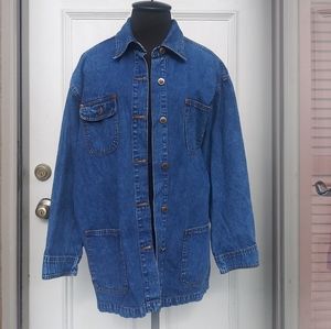 1990s Oversized denim jacket Vintage Retro 90s